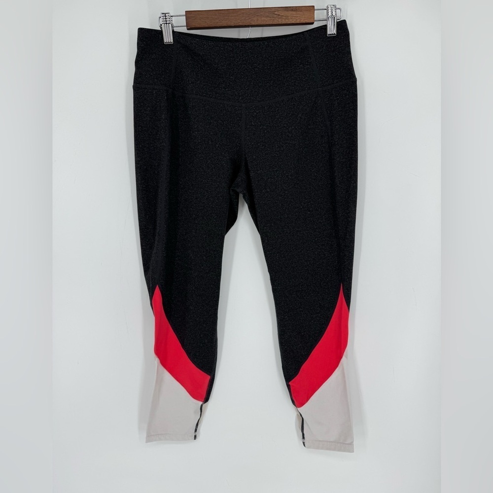 Tangerine Women's Charcoal and Pink Athletic Leggings Size Large